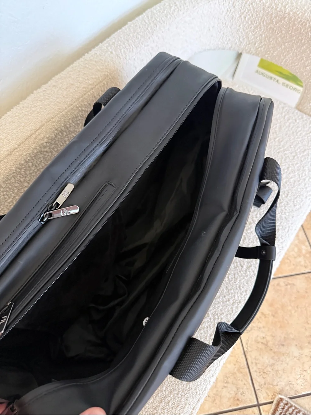 FTL brand. Black Men's Travel Duffel Bag - Sleek Carryall